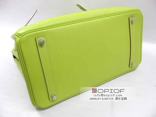 エルメス バーキン35 ヴォーエプソン キウイ(シルバー金具)